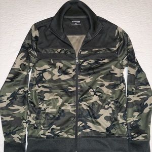Express Mens Camo zip up jacket